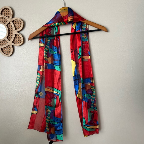 Colorful Abstract Pattern Scarf - Picasso - Picture 5 of 9